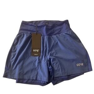 GORE Wear Women's Running Shorts‎ Blue Built-in Liner Athletic Performance, XS
